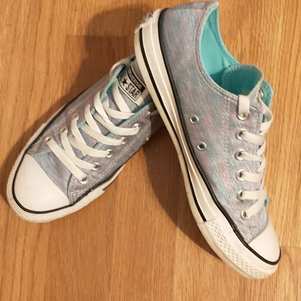 Blue & Pink Converse All Stars Size 8